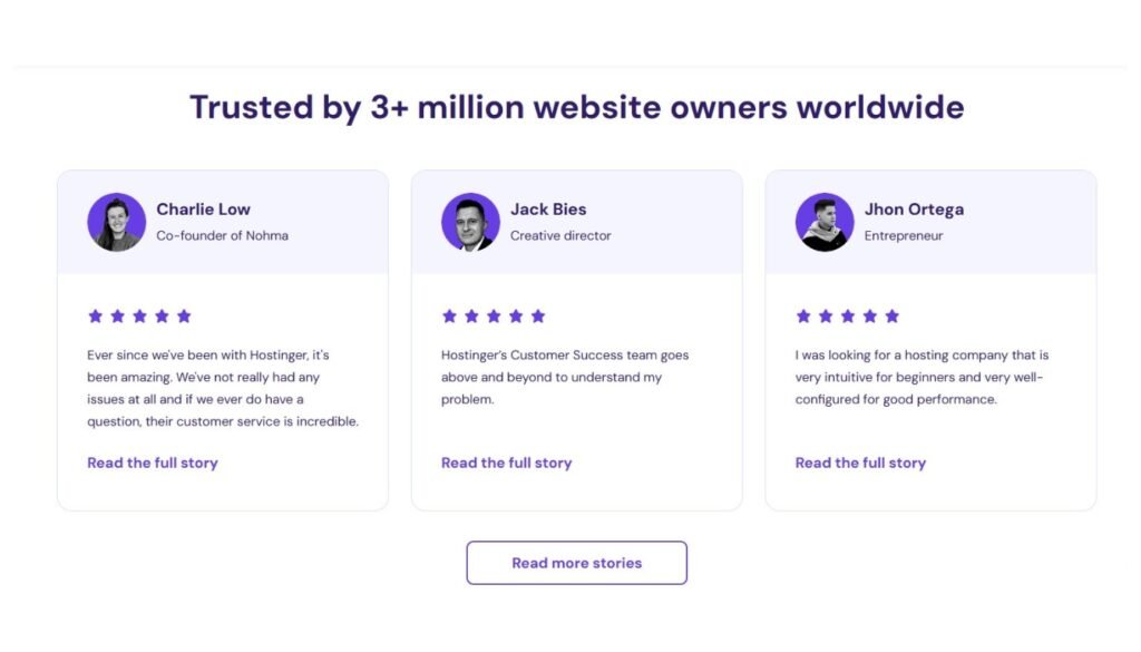 Hostinger Web Hosting Trusted by 3 Million Website Owners